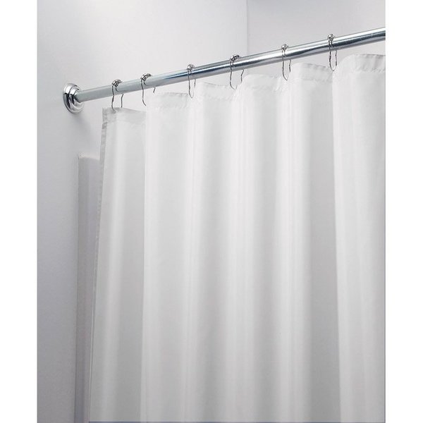 Interdesign iDesign 78 in. H X 54 in. W White Solid Shower Curtain Polyester 14662